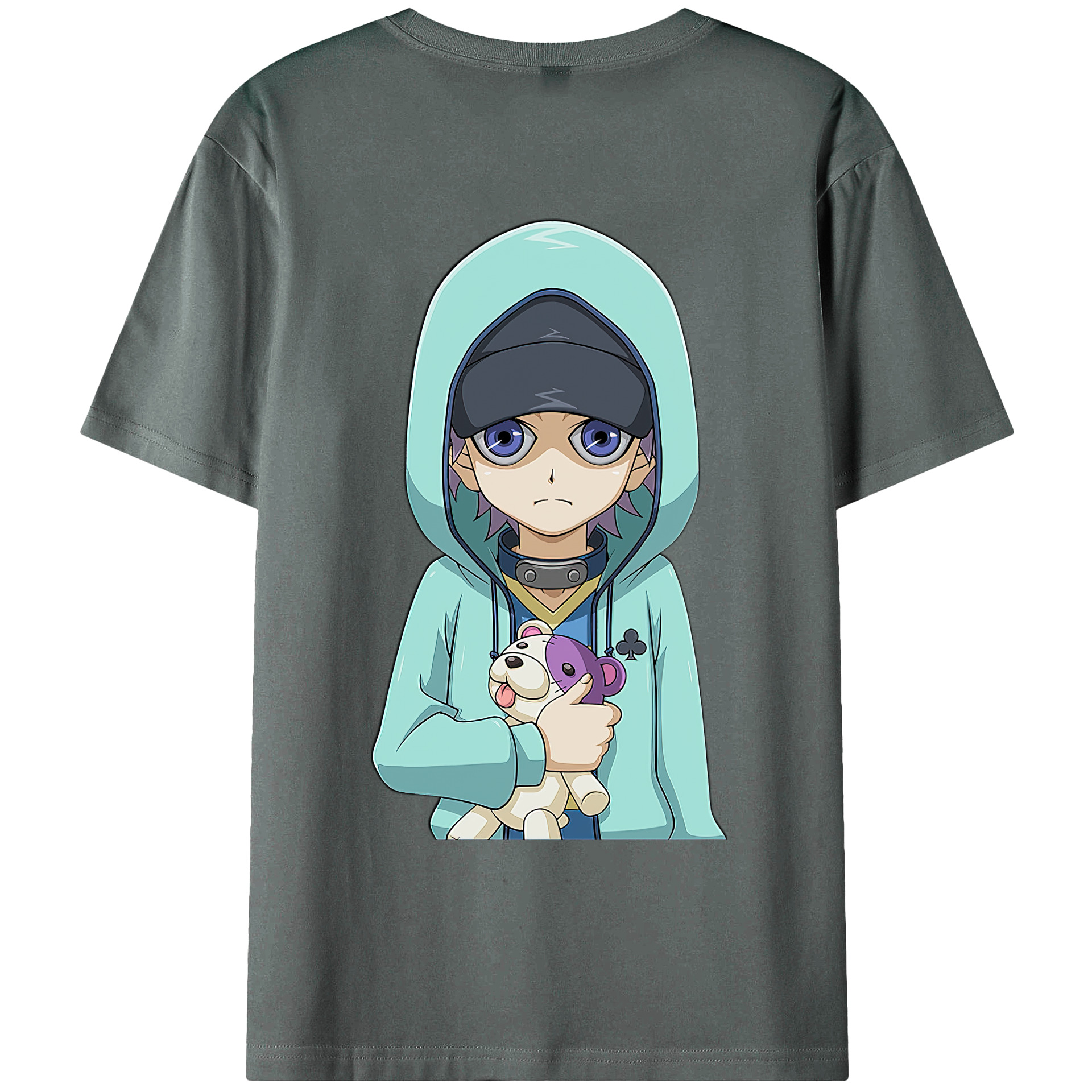 （画像用） 遊☆戯☆王 Yu-Gi-Oh! 綿100％ メンズ半袖Tシャツ（バックプリント） 通気性